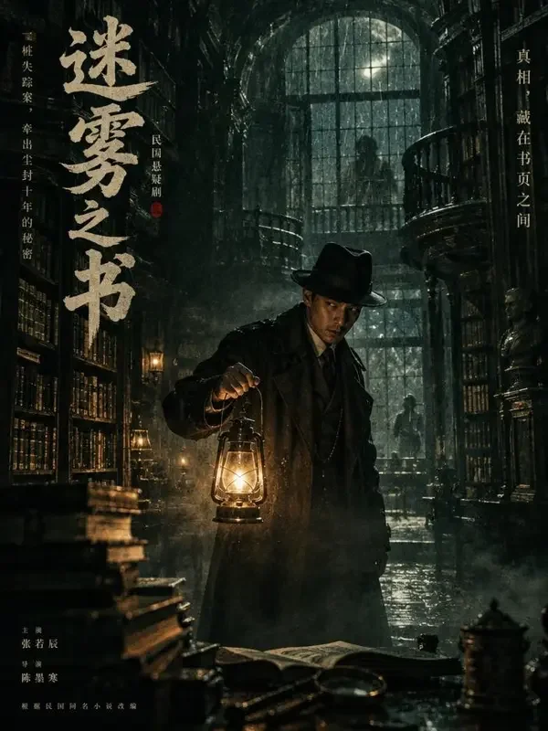 悬疑之雨夜守灵人 - 悬疑 - 民国二十三年,雾城连下半月大雨,守着老宅 短剧《悬疑之雨夜守灵人》封面海报,悬疑题材,评分9.7分